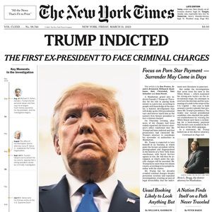PRESIDENT DONALD TRUMP INDICTED - New York Times Newspaper 3/31/23 NEW